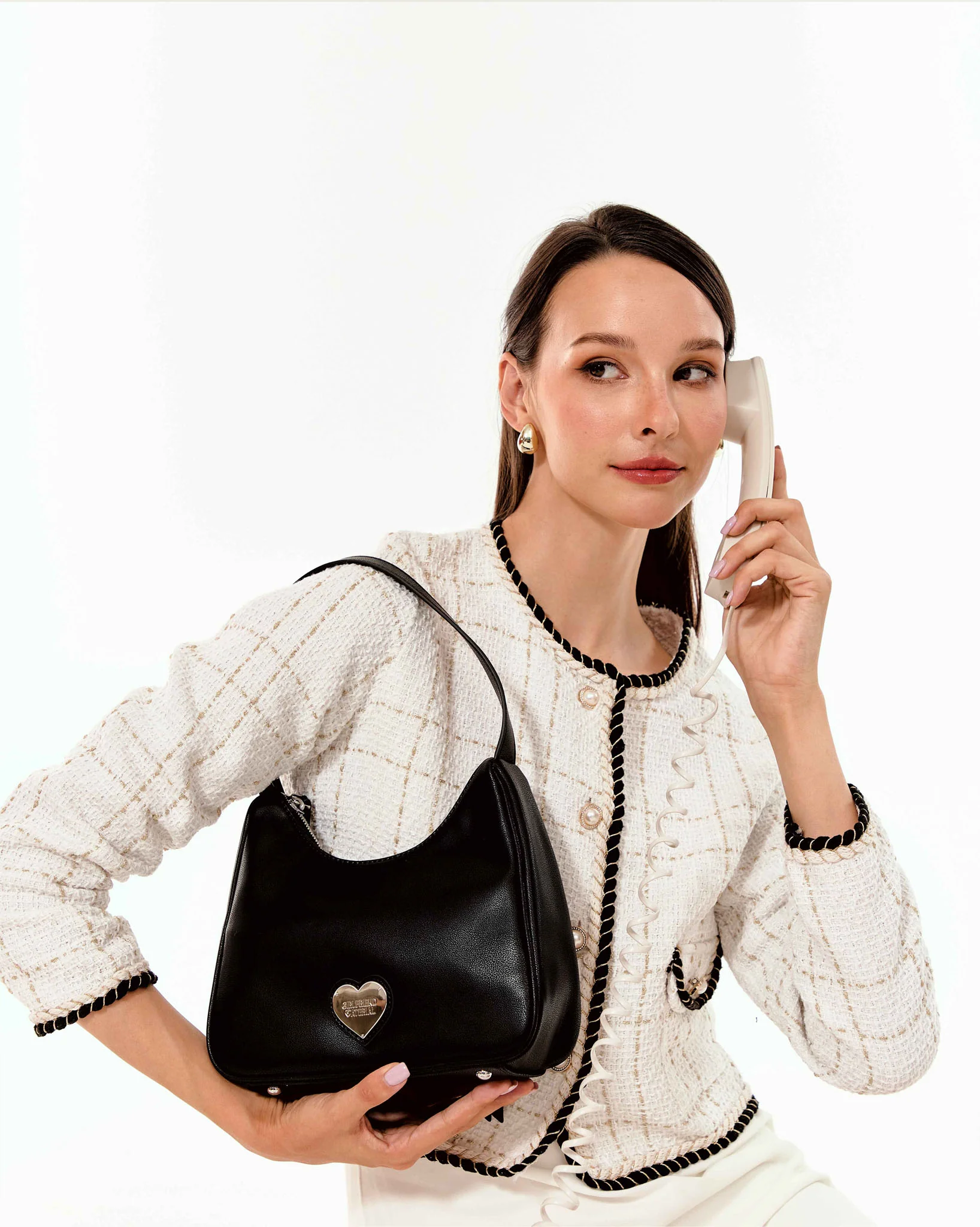 Girlfriend Hobo Bag (Pebbled Black) - Image 3