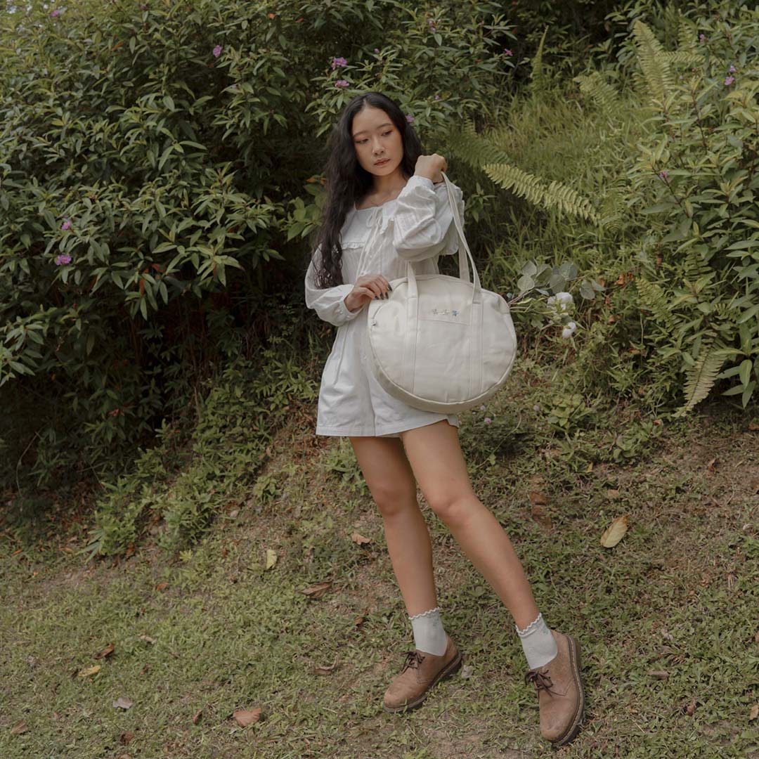 Good Times Circle Tote (Cream) - Image 3
