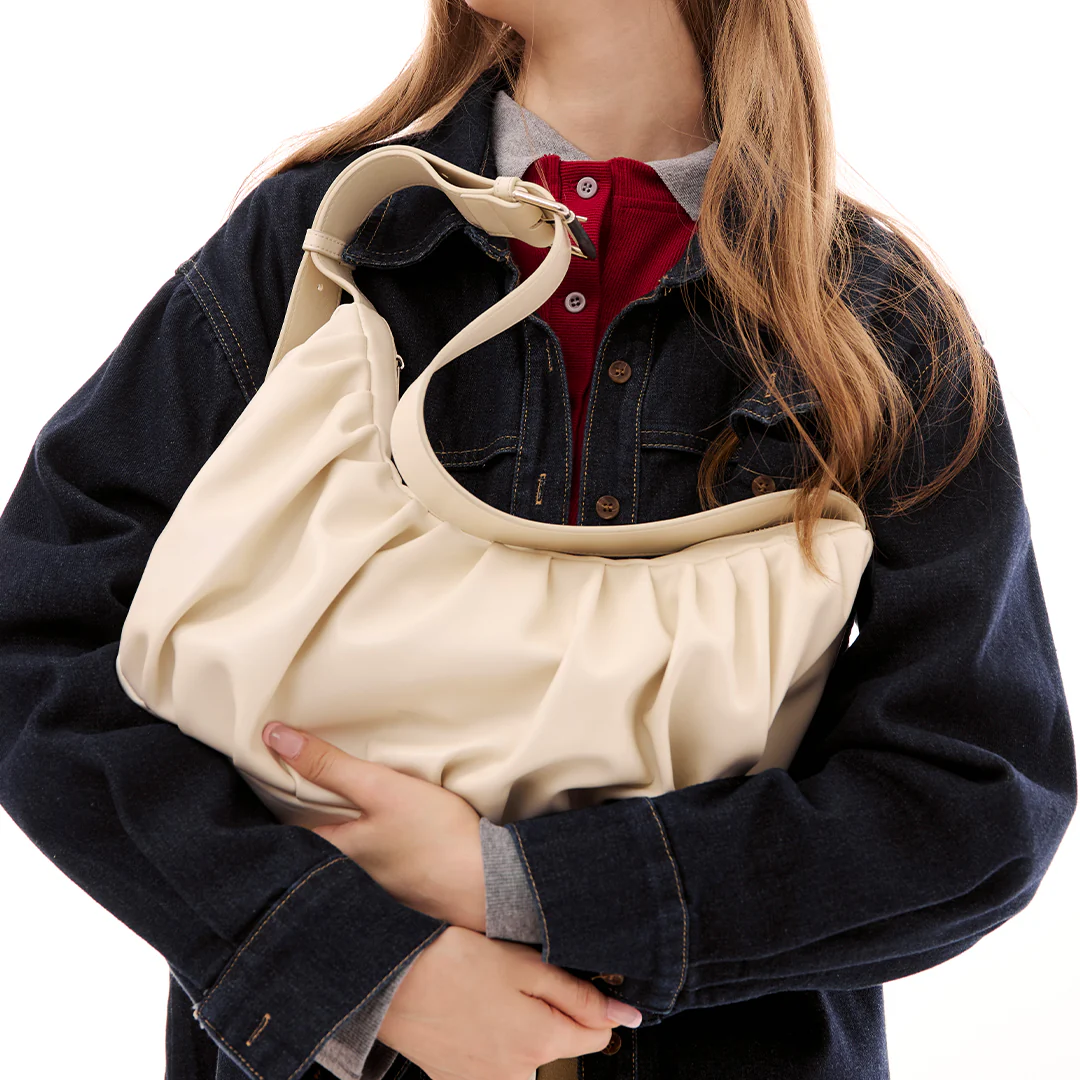 Leather Croissant Sling (Cream) - Image 4
