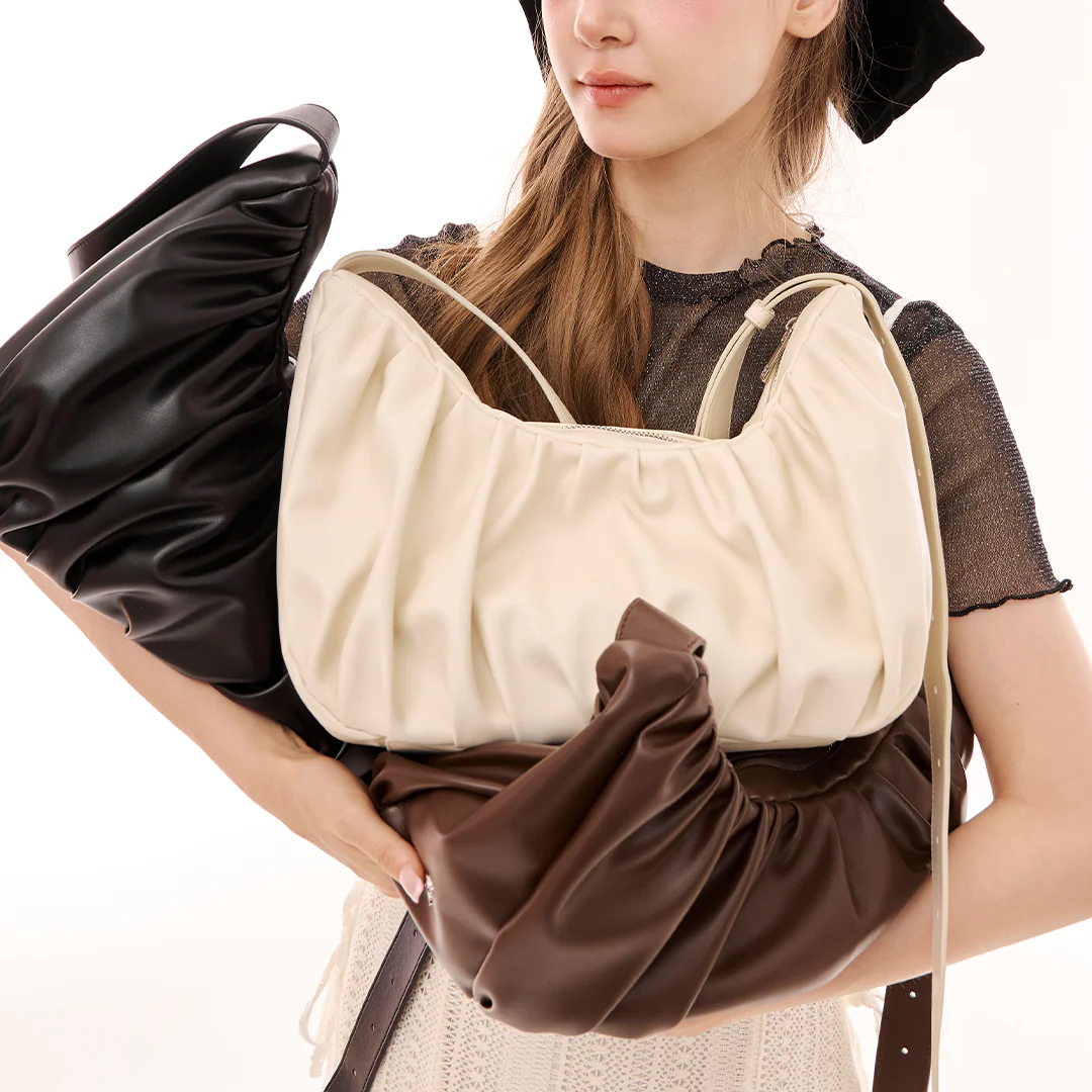 Leather Croissant Sling (Cream) - Image 6