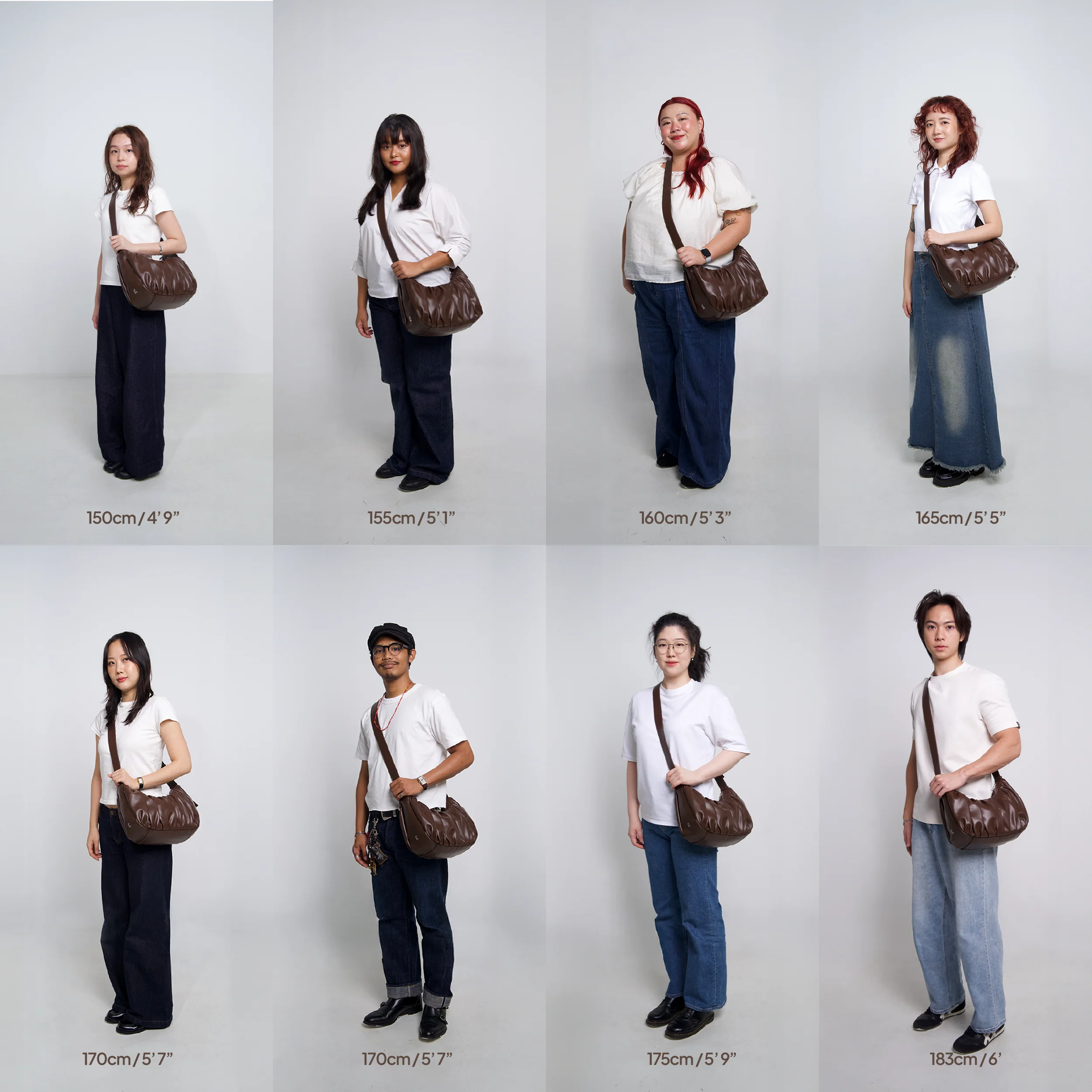 Leather Croissant Sling (Cream) - Image 7
