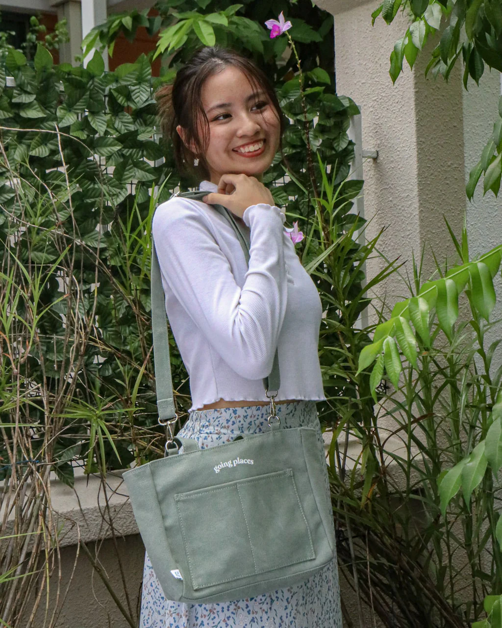 Mini Going Places Tote (Sea Sage) - Image 3