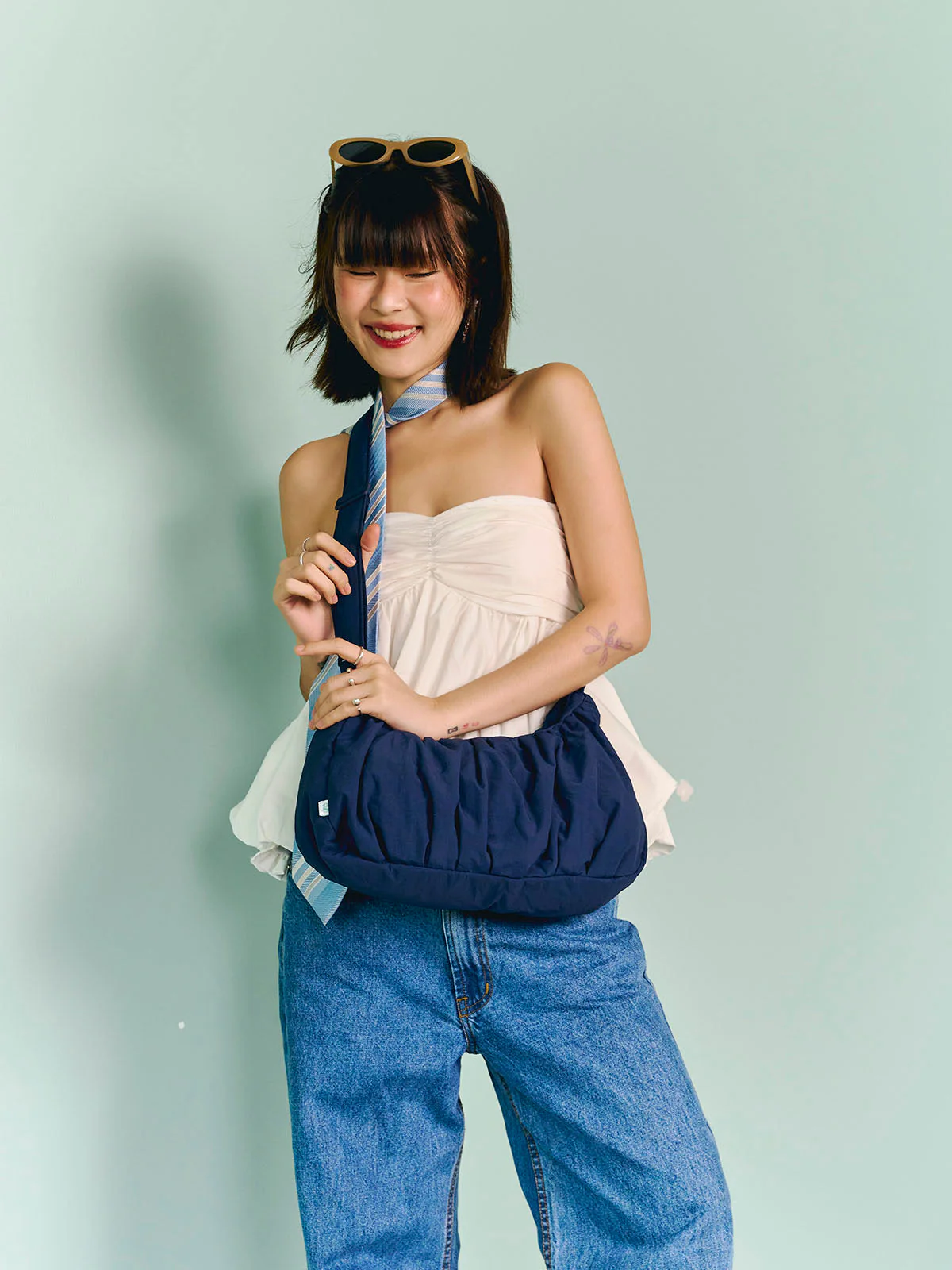 Small Croissant Sling (Navy) - Image 4