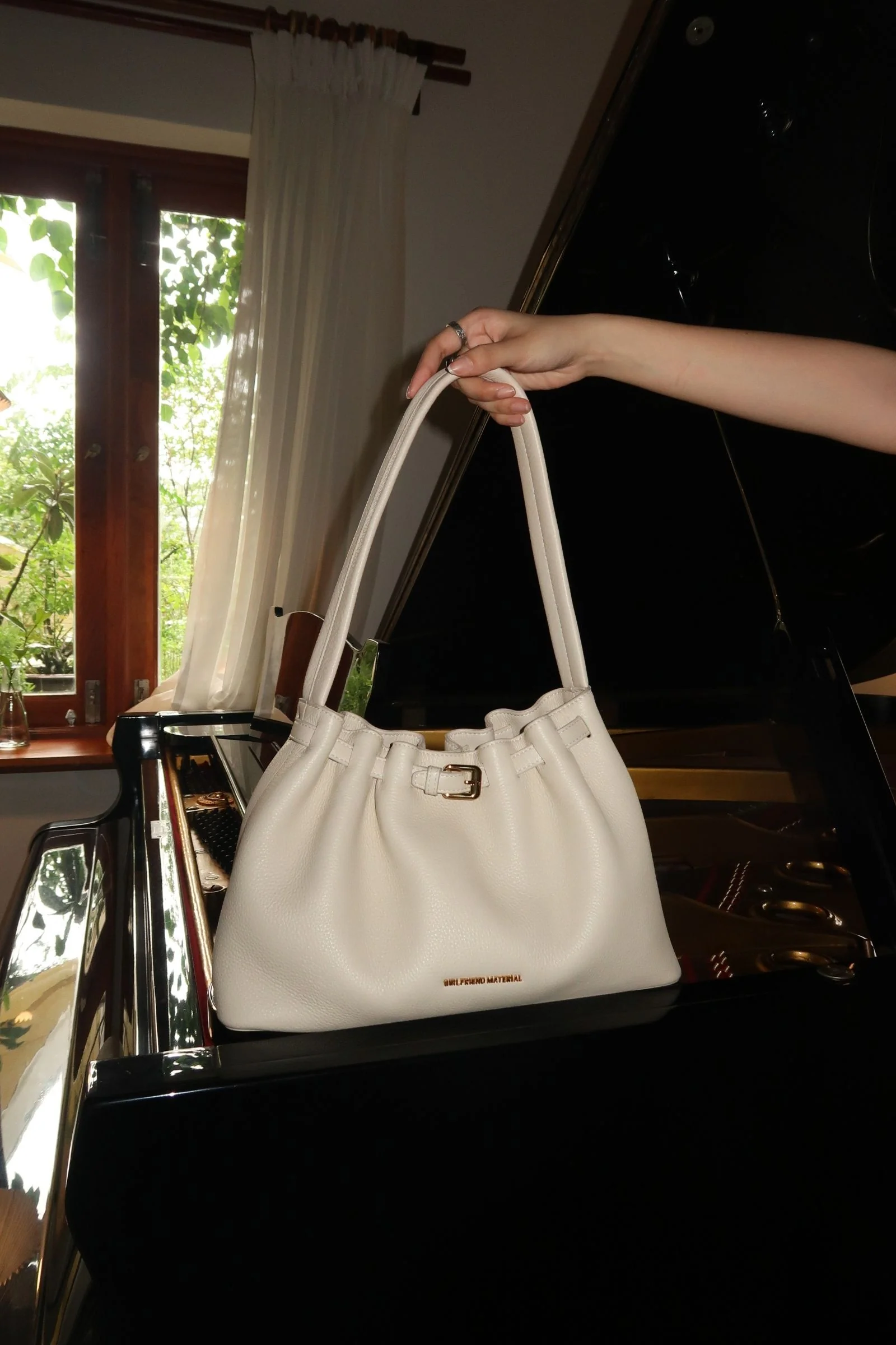 Whisper Bag (Pebbled Cream) - Image 6